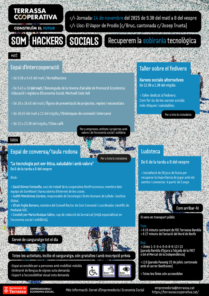 Cartell jornada central Terrassa Cooperativa 2025